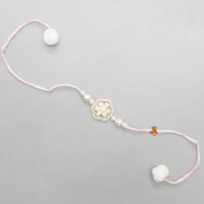 New Floral Embroidered Pom-Pom Detail Rakhi BOY Rakhis | Rakhis