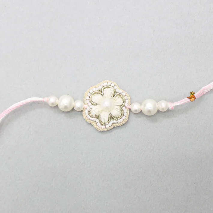 New Floral Embroidered Pom-Pom Detail Rakhi BOY Rakhis | Rakhis