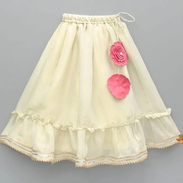 Online Floral Embroidered Top And Flared Lehenga Ethnic Wear | Lehengas & Ghagras