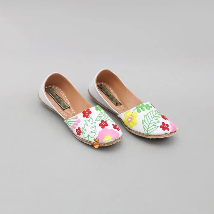 Sale Floral Multicolour Embroidered Jutti BOY Shoes | Shoes