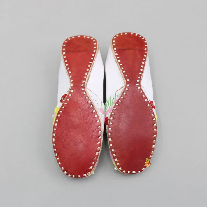 Sale Floral Multicolour Embroidered Jutti BOY Shoes | Shoes