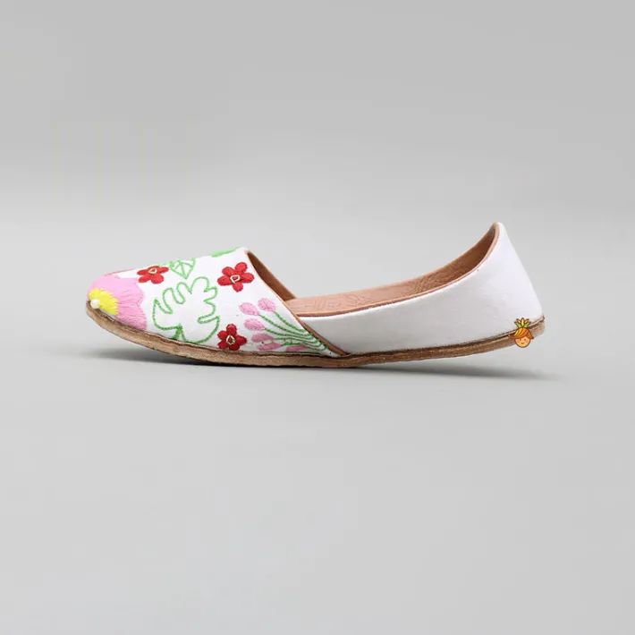 Sale Floral Multicolour Embroidered Jutti BOY Shoes | Shoes