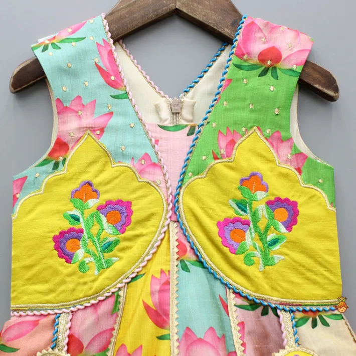 Sale Floral Multicoloured Flared Kurti With Matching Hairband Ethnic Wear | Kurtis & Jumpsuits