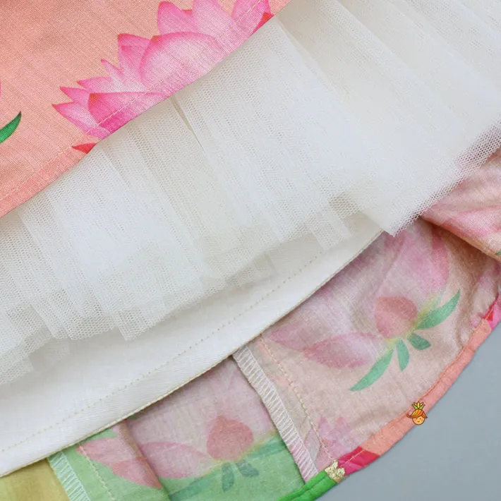 Sale Floral Multicoloured Flared Kurti With Matching Hairband Ethnic Wear | Kurtis & Jumpsuits