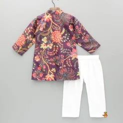 New Floral Multicoloured Printed Kurta With Pyjama BOY Indian Ethnic Wear | Ethnic Sets