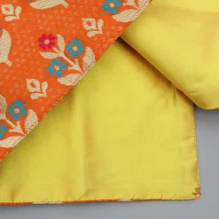 Fashion Floral Orange Brocade Jacket BOY Indian Ethnic Wear | Ethnic Jackets