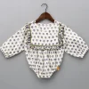 Fashion Floral Printed Bodysuit With Overlap Front Twinning Sets | Baby Essentials