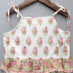 Hot Floral Printed Bodysuit With Shoulder Tie Ups Baby Essentials | Bodysuits