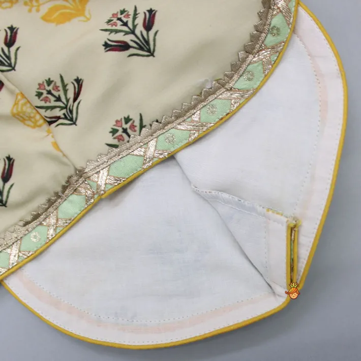 Sale Floral Printed Crop Top With Lehenga And Net Dupatta Ethnic Wear | Lehengas & Ghagras