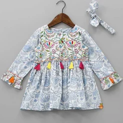 Outlet Floral Printed Dress With Headband Dresses & Sets | Dresses