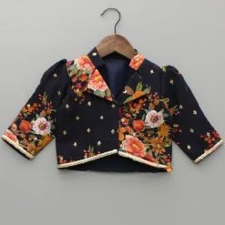 Online Floral Printed Embroidered Collar Top And Lehenga Twinning Sets | Ethnic Wear
