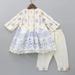 Outlet Floral Printed Flared Kurti With Pant Twinning Sets | Ethnic Wear