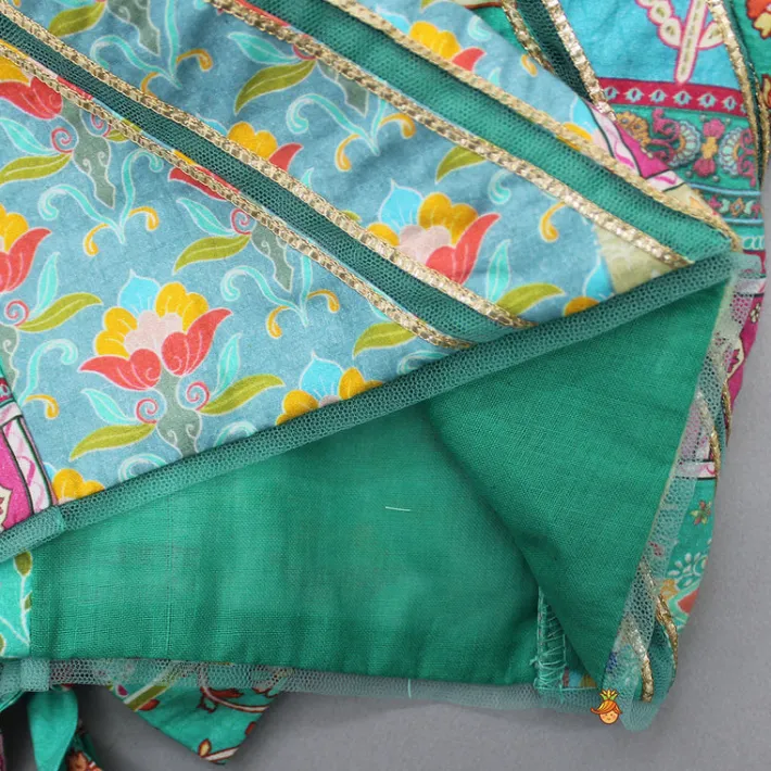 Hot Floral Printed Gota Lace Top With Lehenga Ethnic Wear | Lehengas & Ghagras