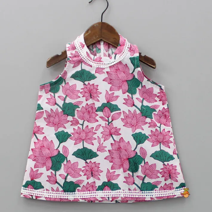 Best Floral Printed Halter Neck Top And Tulip Dhoti Ethnic Wear | Dhotis & Patialas