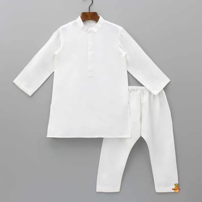 Sale Floral Printed Jacket With Flower Embroidery Off White Kurta And Pyjama BOY Indian Ethnic Wear | Ethnic Sets