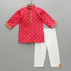 New Floral Printed Kurta And Jacket With Pyjama BOY Indian Ethnic Wear | Ethnic Sets