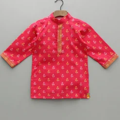 New Floral Printed Kurta And Jacket With Pyjama BOY Indian Ethnic Wear | Ethnic Sets