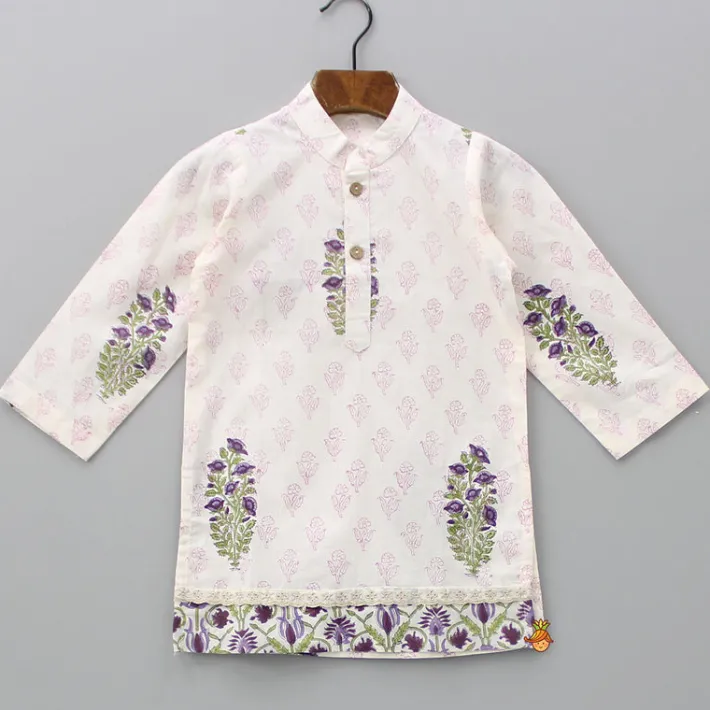 Best Floral Printed Kurta With Jacket And Dhoti BOY Twinning Sets | Indian Ethnic Wear