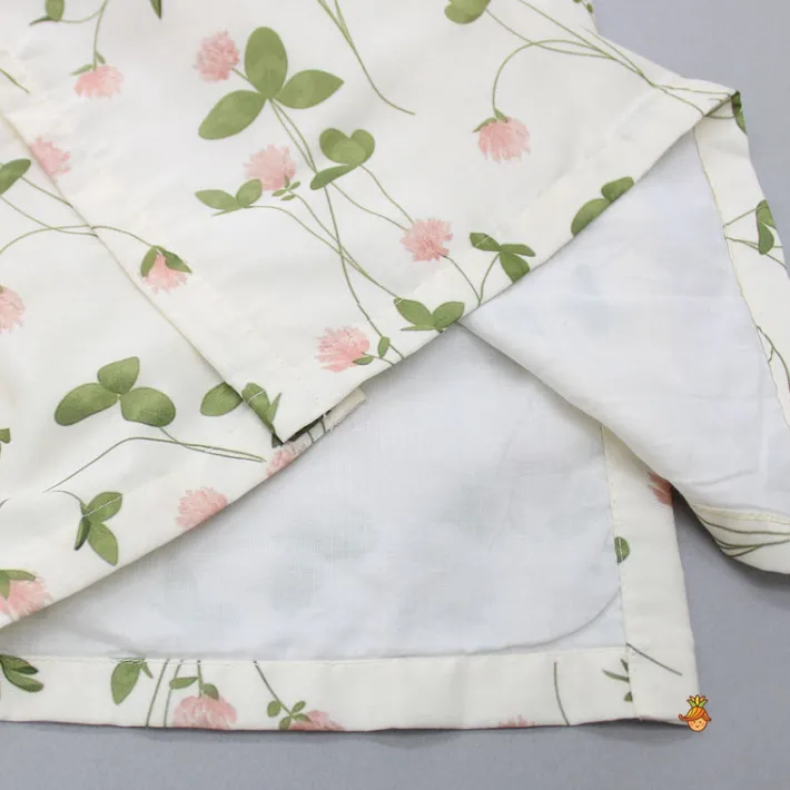 Discount Floral Printed Kurta With Off White Pyjama BOY Indian Ethnic Wear | Ethnic Sets