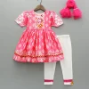 Best Floral Printed Kurti And Pant With Net Dupatta Ethnic Wear | Churidars & Salwars
