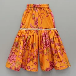 New Floral Printed Kurti And Sharara With Dupatta Ethnic Wear | Palazzos & Shararas
