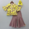 New Floral Printed Kurti With Sharara And Net Dupatta Ethnic Wear | Palazzos & Shararas