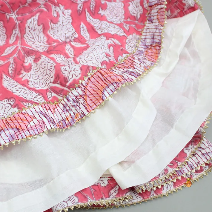 Discount Floral Printed Kurti With Sharara Ethnic Wear | Palazzos & Shararas