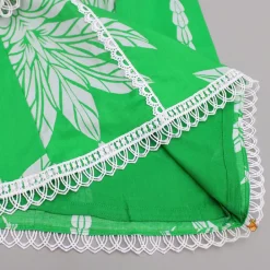 Online Floral Printed Lace Detailed Kurti With Palazzo Ethnic Wear | Palazzos & Shararas