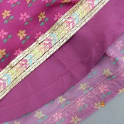 Clearance Floral Printed Lace Detailed Kurti And Sharara With Matching Dupatta Ethnic Wear | Palazzos & Shararas