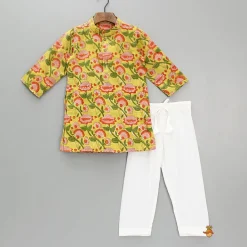 Best Floral Printed Multicolor Kurta With Pyjama BOY Indian Ethnic Wear | Ethnic Sets