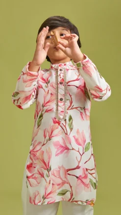 New Floral Printed Multicolour Kurta And Pyjama BOY Indian Ethnic Wear | Ethnic Sets