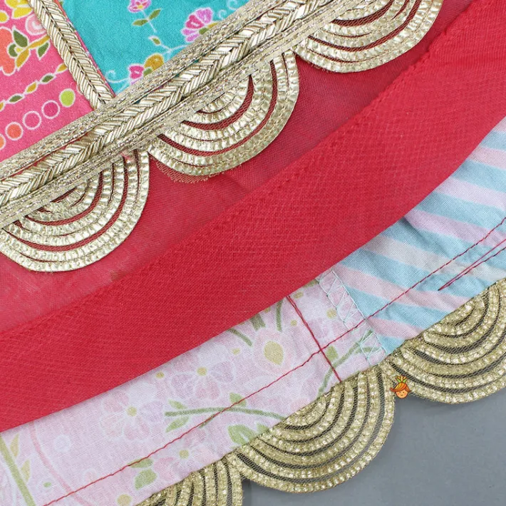 Discount Floral Printed Multicolour Top And Lehenga Ethnic Wear | Lehengas & Ghagras
