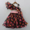 Fashion Floral Printed Organza One Shoulder Top And Lehenga Ethnic Wear | Lehengas & Ghagras