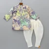 Best Floral Printed Peach Kurta And Churidar BOY Indian Ethnic Wear | Ethnic Sets