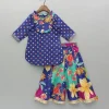 New Floral Printed Ruffle Detailed Kurti And Flared Palazzo Ethnic Wear | Palazzos & Shararas