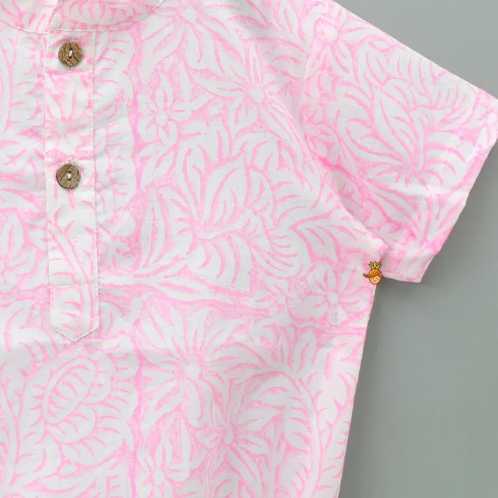 Online Floral Printed Taffy Pink Bodysuit BOY Baby Essentials | Bodysuits