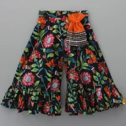 Best Floral Printed Top And Palazzo With Attached Potli Ethnic Wear | Palazzos & Shararas