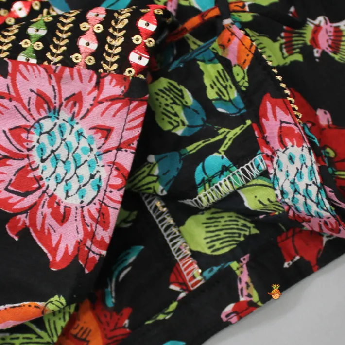 Best Floral Printed Top And Palazzo With Attached Potli Ethnic Wear | Palazzos & Shararas