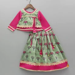 Best Floral Printed Top With Lehenga And Dupatta Ethnic Wear | Lehengas & Ghagras