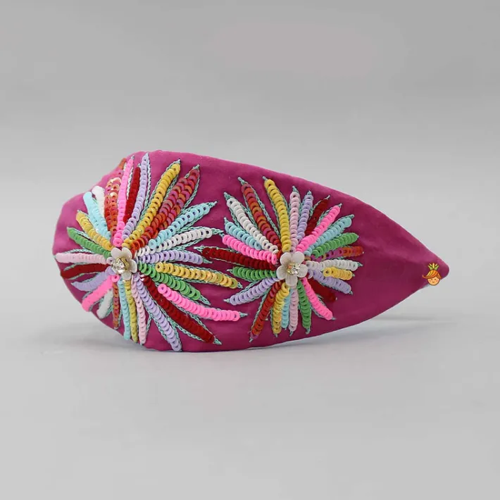 Best Floral Sequin-Embroidered Hair Band Hair Accessories | Hair Bands