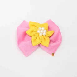 Best Flower Adorned Pink And Yellow Two Tone Hair Clip Hair Accessories | Hair Clips
