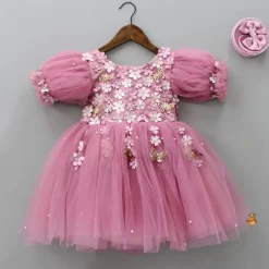 Best Flower Enhanced Pink Butterfly Wings Dress With Head Band Dresses & Sets | Dresses