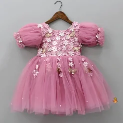 Best Flower Enhanced Pink Butterfly Wings Dress With Head Band Dresses & Sets | Dresses