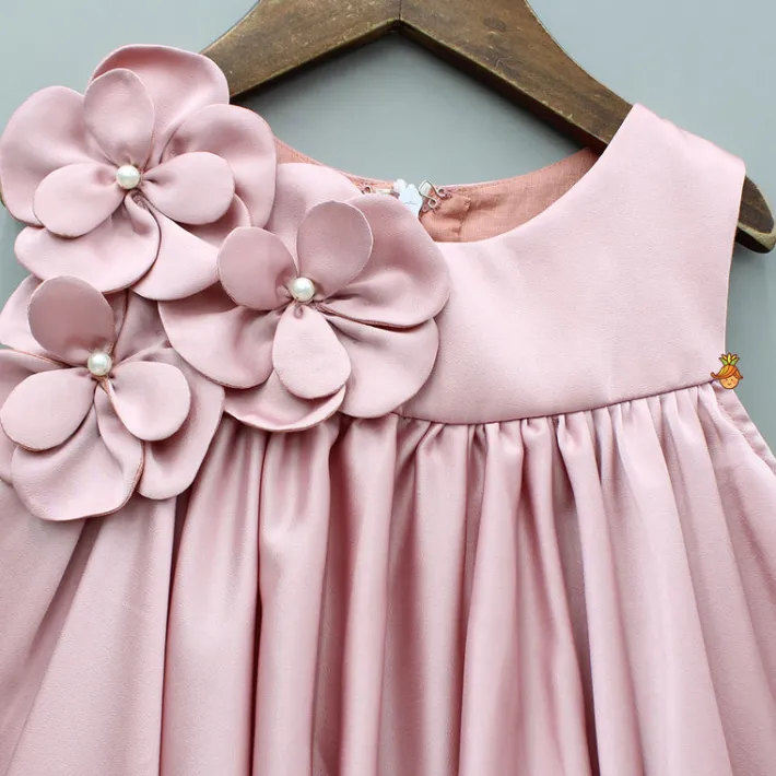 Online Flower Enhanced Pink Flared Dress Dresses & Sets | Dresses