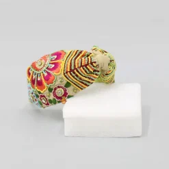 Clearance French Crepe Beige Floral Hair Band Hair Accessories | Hair Bands