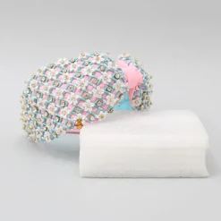 Best French Crepe Dual Tone Checks Embroidered Hair Band Hair Accessories | Hair Bands