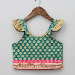 Clearance Frill Detailed Top With Printed Dhoti Ethnic Wear | Dhotis & Patialas