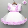 Best Frilly Flower Enhanced Dress With Matching Hairclip Dresses & Sets | Dresses