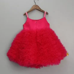 Fashion Frilly Ruffle Hem Strappy Red Dress Dresses & Sets | Dresses