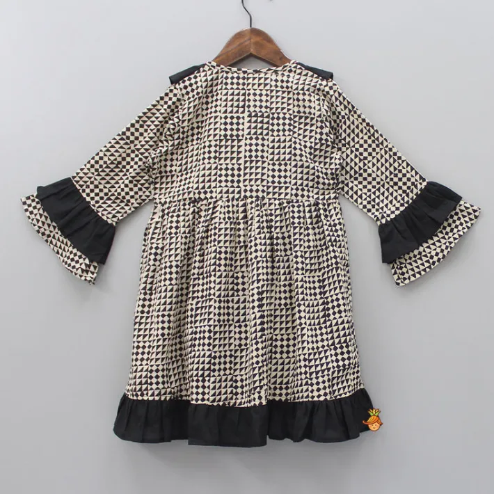 Outlet Frilly Shapes Printed Angarkha Dress Twinning Sets | Dresses & Sets